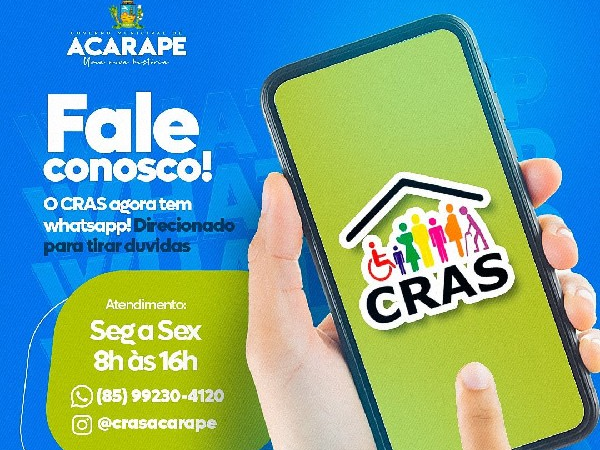 Agora o CRAS também tem WhatsApp!